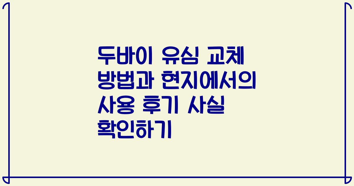 두바이 유심 교체 방법과 현지에서의 사용 후기 사실 확인하기